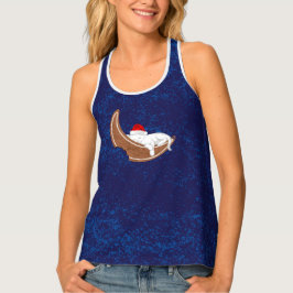 サンタ子猫とジンジャーブレッド・ムーン タンクトップ