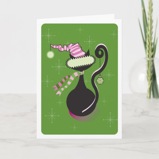 サンタ子猫グリーンカード シーズンカード (正面)