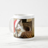 サンタ子猫パインタリーコーヒーマグ コーヒーマグカップ (正面左)