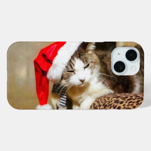 サンタ子猫パインターリーアイフォンケース Case-Mate iPhoneケース (裏面 (横))