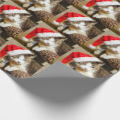 サンタ子猫パインターリー ラッピングペーパー (角)