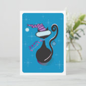 サンタ子猫ブルー招待状 招待状 (スタンド正面)