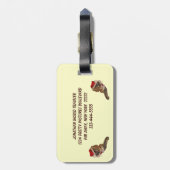 サンタ子猫 ラゲッジタグ (裏面縦)