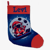サンタ宇宙飛行士宇宙大クリスマスストッキング ラージクリスマスストッキング (正面)