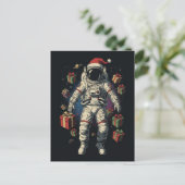 サンタ宇宙飛行士 クリスマス ポストカード (スタンド正面)