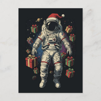 サンタ宇宙飛行士 クリスマス ポストカード