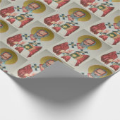 サンタ実在ククロース/セントニコラス包装紙 ラッピングペーパー (角)