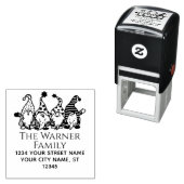 サンタ小妖精や小人クリスマスネーム差出人住所 セルフインキングスタンプ (インサイチュ)