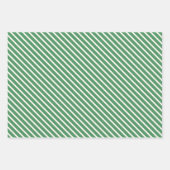 サンタ小妖精や小人タイポグラフィとストライプキッズ ラッピングペーパーシート (正面)