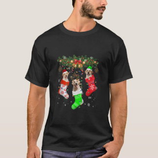サンタ小妖精や小人トナカイラブラドールリトリーブインクリスマス Tシャツ