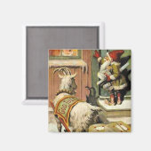 サンタ州のトムテ・ニッセ マグネット (正面/裏面)