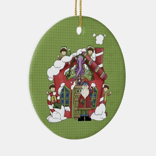 サンタ工房セラミッククリスマスオーナメント セラミックオーナメント (右)