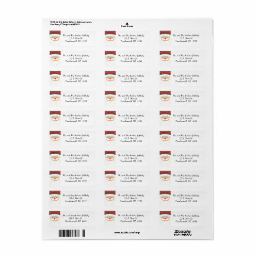 サンタ差出人住所ラベ ラベル (フルシート)