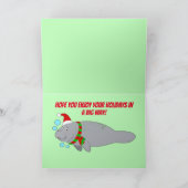 サンタ帽とマフラーのカバの季節のご挨拶 シーズンカード (内部)