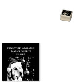 サンタ帽のゴールデンレトリバー付きラバースタンプ ラバースタンプ (押印)