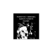 サンタ帽のゴールデンレトリバー付きラバースタンプ ラバースタンプ (インプリント)