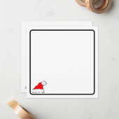 サンタ帽のメモカード ノートカード (正面/裏面インサイチュ)