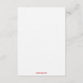 サンタ帽の冬の鳥 - オリジナルアートワーク 招待状 (裏面)