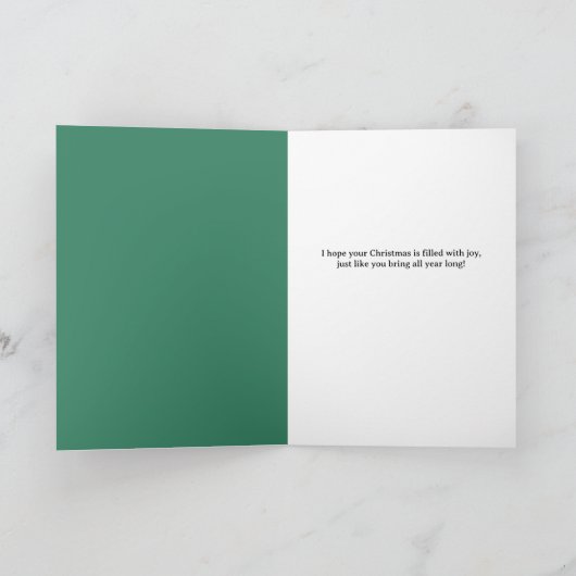 サンタ帽の可愛いヨーキーのためのメリークリスマス シーズンカード (内部)