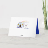 サンタ帽の漫画ビソン シーズンカード (裏面)