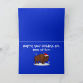 サンタ帽の漫画ビソン シーズンカード (内部)