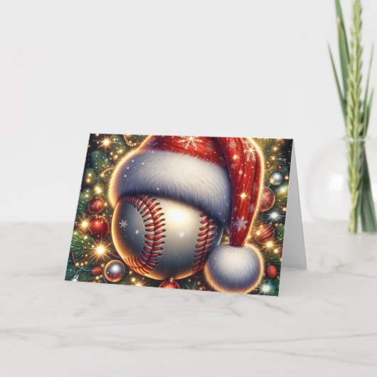 サンタ帽の野球 クリスマス (正面)