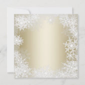 サンタ帽の雪の結晶クリスマスパーティー 招待状 (裏面)