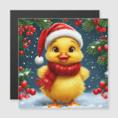 サンタ帽の黄色い子ガモ (正面/裏面)