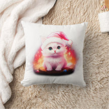 サンタ帽をかぶったかわいいクリスマスキテン