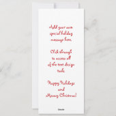 サンタ帽をかぶったかわいいクリスマスネコ シーズンカード (裏面)