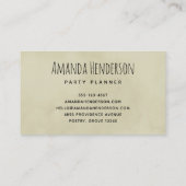 サンタ帽をかぶったアライグマがホリデーライトでもつれ込んだ 名刺 (裏面)