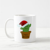 サンタ帽をかぶったクリスマスカクタス コーヒーマグカップ (左)
