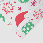 サンタ帽をかぶったクリスマススポーツボール 薄葉紙 (詳細)