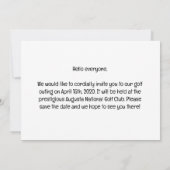 サンタ帽をかぶったゴルフボール クリスマス 招待状 (裏面)