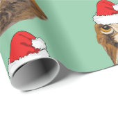 サンタ帽をかぶったゴールデンイーグル ラッピングペーパー (ロールコーナー)