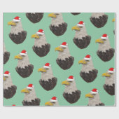 サンタ帽をかぶったハゲのワシ ラッピングペーパー (フラット)