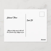 サンタ帽をかぶったビーバーとクリスマスプレゼント ポストカード (裏面)