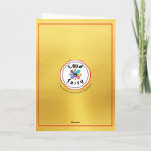 サンタ帽をかぶったフレンチブルドッグ かわいい犬のクリスマス カード (裏面)