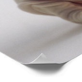 サンタ帽をかぶったブルドッグパピー ポスター (角)