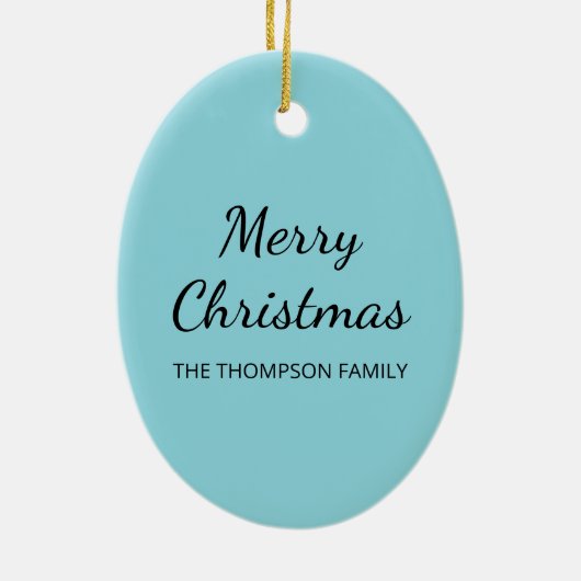 サンタ帽をかぶった可愛いGentooペンギン セラミックオーナメント (裏面)