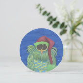 サンタ帽をかぶった愛らしいフクロウ カード (スタンド正面)