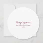 サンタ帽をかぶった愛らしいフクロウ カード (裏面)