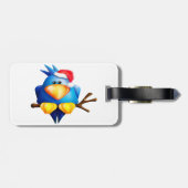 サンタ帽をかぶった鳥 ラゲッジタグ (裏面横)