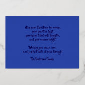 サンタ帽をかぶった2匹の可愛い子犬 箔シーズンカード (裏面)