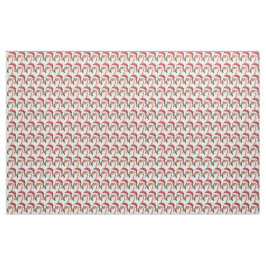 サンタ帽を被ったピンクのフラミンゴ ファブリック