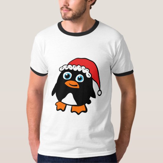 サンタ帽ペンギン Tシャツ (正面)