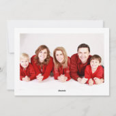 サンタ帽冬の森qrコードを着た雪キツネ シーズンカード (裏面)