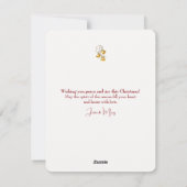 サンタ帽子とオーナメントの陽気なクリスマスドッグ シーズンカード (裏面)