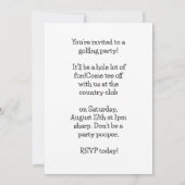 サンタ帽子とゴルフボールクリスマス招待状 招待状 (裏面)