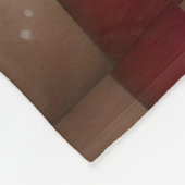 サンタ帽子と美しいベルネーゼ山犬 フリースブランケット (角)